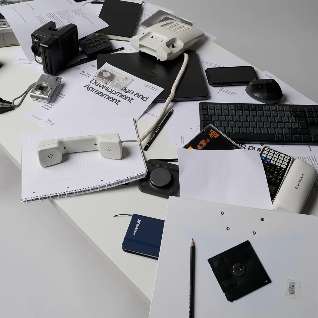 Cluttered workspace before organizing — representing the strategy phase.